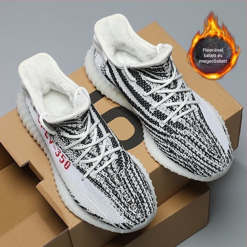 Téli Coconut cipő fleece béléses, elöl fűzőkkel, hálós felsőrésszel, alacsony felső rész, kerek orr