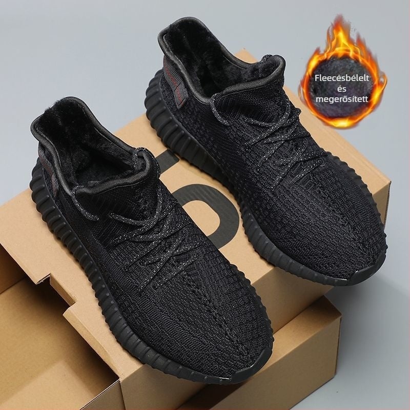 Téli Coconut cipő fleece béléses, elöl fűzőkkel, hálós felsőrésszel, alacsony felső rész, kerek orr