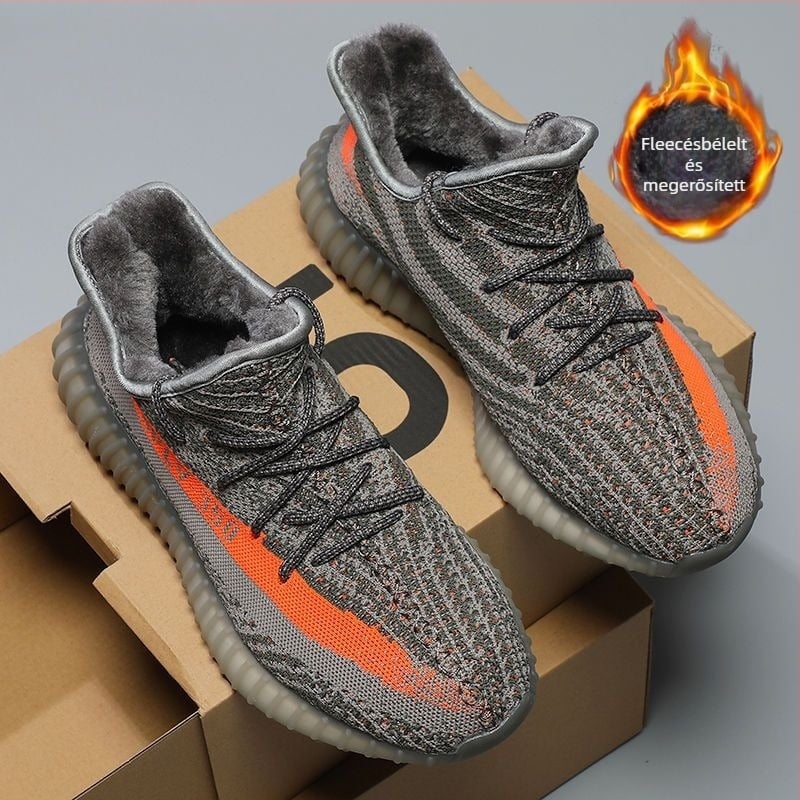 Téli Coconut cipő fleece béléses, elöl fűzőkkel, hálós felsőrésszel, alacsony felső rész, kerek orr