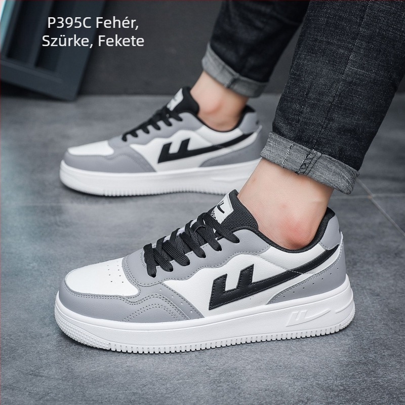 Uniszex sportos-casual cipő - ultra könnyű EVA talp; légáteresztő mesh belső; fűzős záródás; felső rész: Super Fiber anyag; mind az évszakokban viselhető.