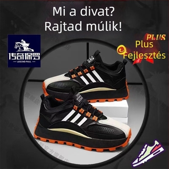 Sportos mindennapi cipő: légáteresztő, könnyű, csúszásmentes, kopásálló, injektált talpú