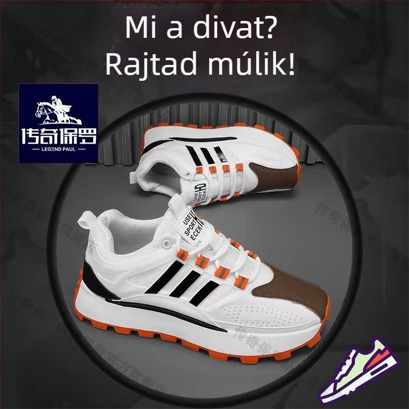 Sportos mindennapi cipő: légáteresztő, könnyű, csúszásmentes, kopásálló, injektált talpú