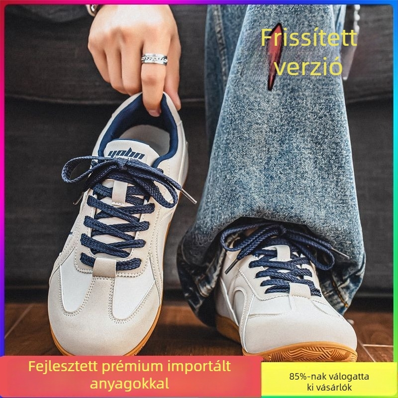 Férfi sportcipők, légáteresztő, könnyű, csúszásmentes talp, elöl fűzős, alacsony felső