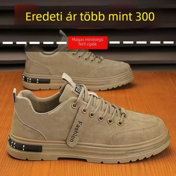 Férfi sneaker, lélegző, csúszásmentes és kopásálló dizájn; felsőrész többféle anyagból, talp PVC, fűzők, alacsony sarok 1–3 cm