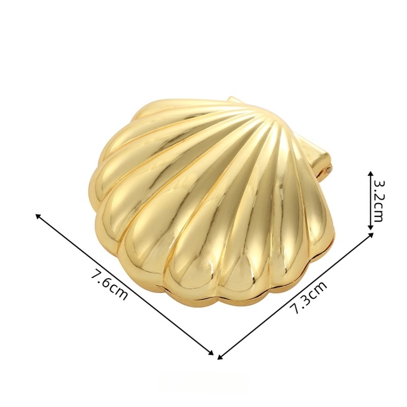 Shell ékszerdoboz, cink-ötvözet, nordikus stílus, kemény