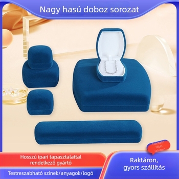 Derrison bársony ékszerdoboz, műanyag doboz flanel béléssel, ékszercsomagoláshoz