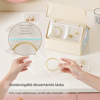 Ékszerdoboz Dd2608, ABS+PET+Flanel, Friss és édes stílus, Kemény tok, Testreszabható