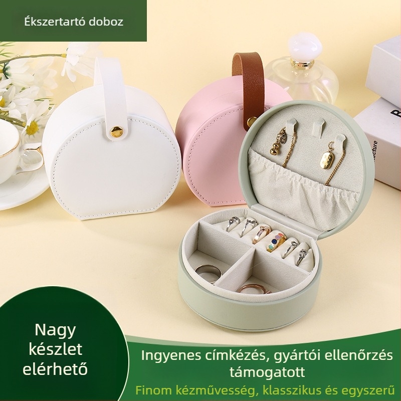 Ékszertároló doboz, kompozit anyagok; használat: ékszerek tárolása; csomagolás típusa: csomagoló tasak; csomagolási szint: kiskereskedelmi csomagolás; márka: Ruidu packaging
