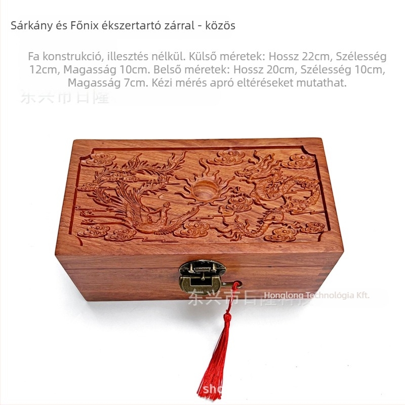 Fából készült ékszeres doboz nyaklánctárolóval