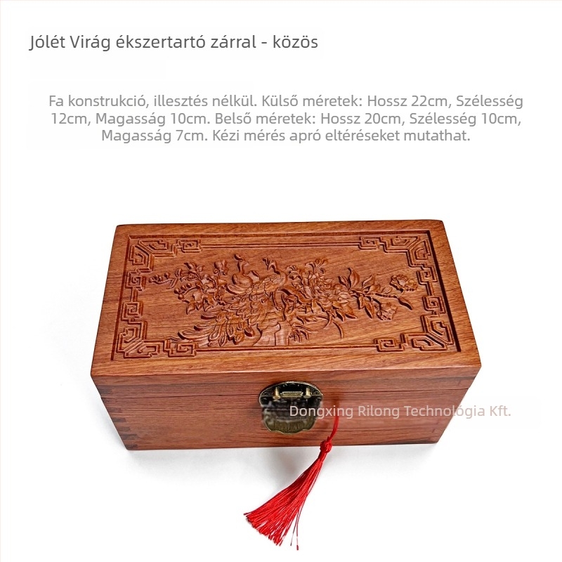 Fából készült ékszeres doboz nyaklánctárolóval