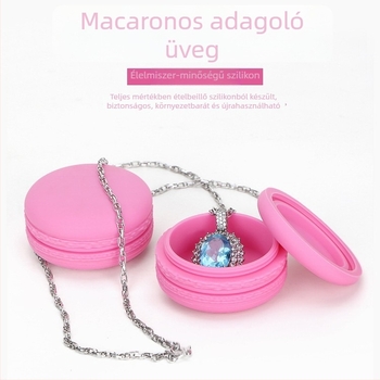 Macaron ékszerdoboz — Puha szilikon, Lezser stílus, Modell Macaron