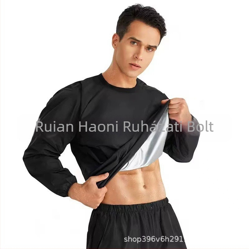 Uniszex futás- és fitnesz szett — 70% poliészter, 30% spandex bélés, poliuretán felület, egyszínű, hosszú ujjú felső és nadrág