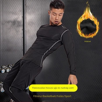 Struggle Clothing Férfi hosszú ujjú edző felső fleece-re töltve téli időszakra – lélegző, gyorsan száradó, Milk Silk poliészter anyag (90% poliester, 10% spandex bélés)