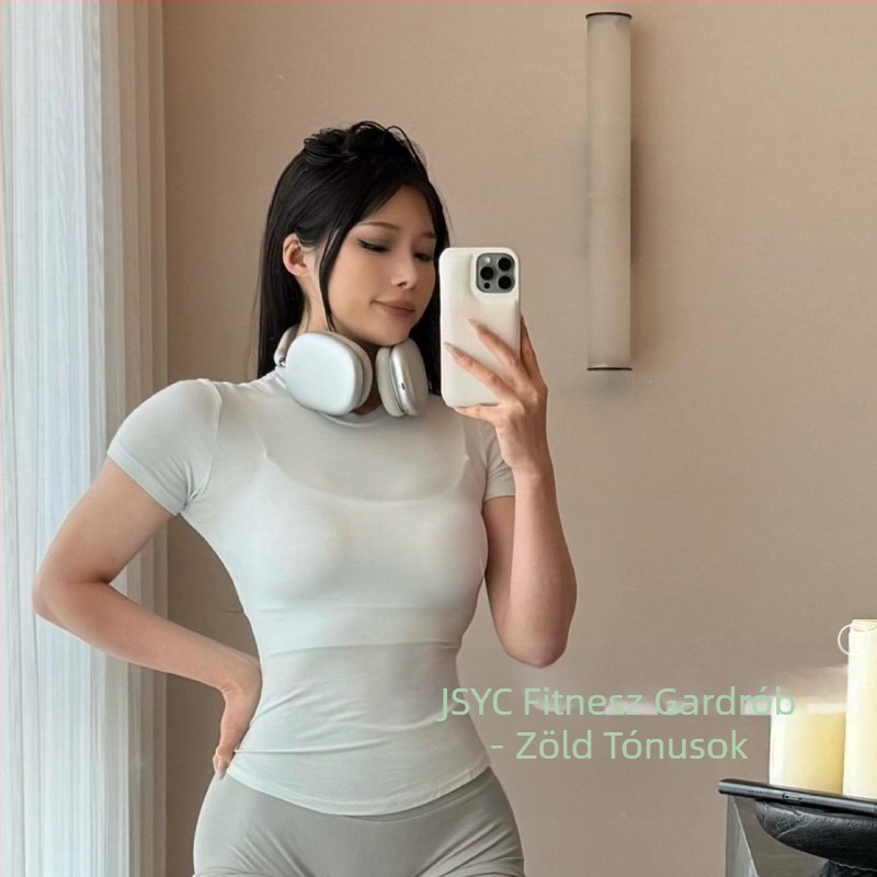 JSYC Fitness Top Modal anyagból - [Mine T], természetes bőrfelület, karcsúsított derék, alapréteg rövid ujjú