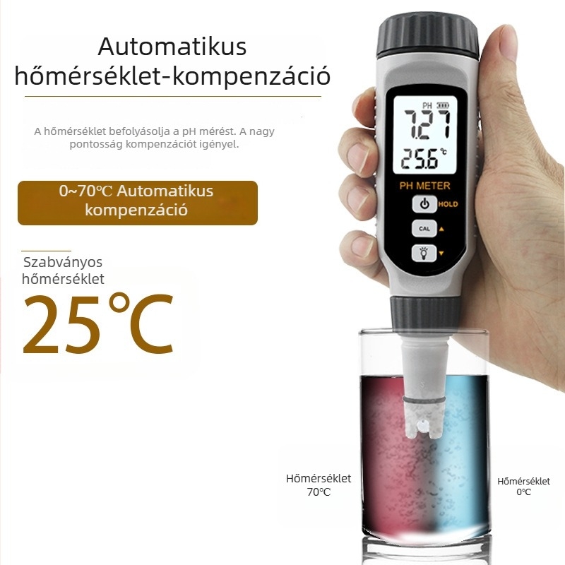 Xima nagy pontosságú pH mérő, hordozható vízminőség-tesztelő PH828 sertéstenyésztéshez és akvakultúrához
