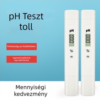 PH-01 hordozható pH-mérő, digitális kijelző, 0-14 pH tartomány, 0,01 pH pontosság