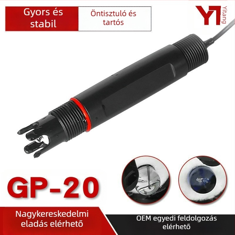 GP-20 online pH mérő, 0-14 pH tartomány, 0,02 pH pontosság, 0-80°C üzemelési hőmérséklet