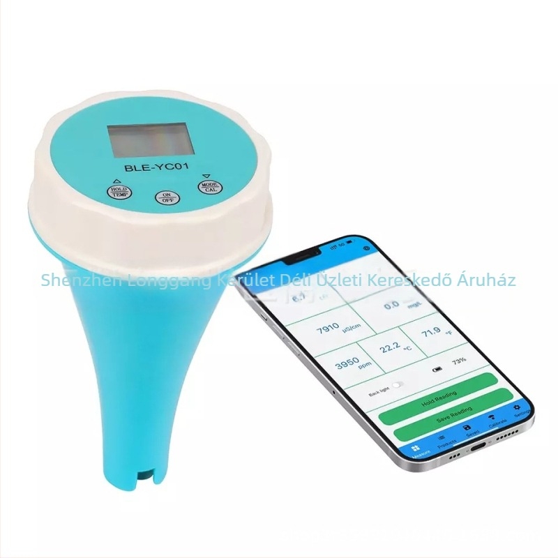 Úszómedence vízminőségének többparaméteres analizálója – pH, EC, TDS, ORP és maradék klór
