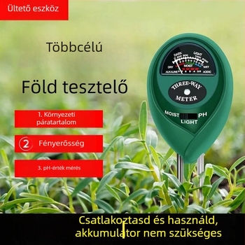 Kyushu garden talajtesztelő készülék, talajvizsgálati műszer, modell Soil tester, súly 0.1