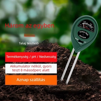 Kyushu garden talajtesztelő készülék, talajvizsgálati műszer, modell Soil tester, súly 0.1