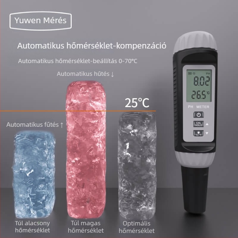 Yowex pH teszt toll – kiváló pontosságú vízminőség pH mérő akváriumhoz, YW-612 szenzor