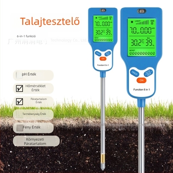 Új hatfunkciós talajdetektor, nagyképernyős digitális kijelzővel és pH-mérővel