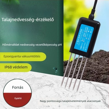 Bing Sheng BSK-TR3.0-100 3‑az‑1 ben talajnedvesség, hőmérséklet és vezetőképesség mérő, pH mérővel