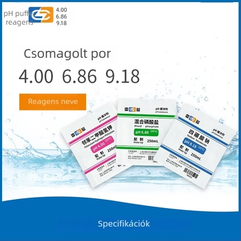 Zsákokban csomagolt pH-s standard buffer por (pH 4.00, 6.86, 9.18) laboratóriumi felhasználásra