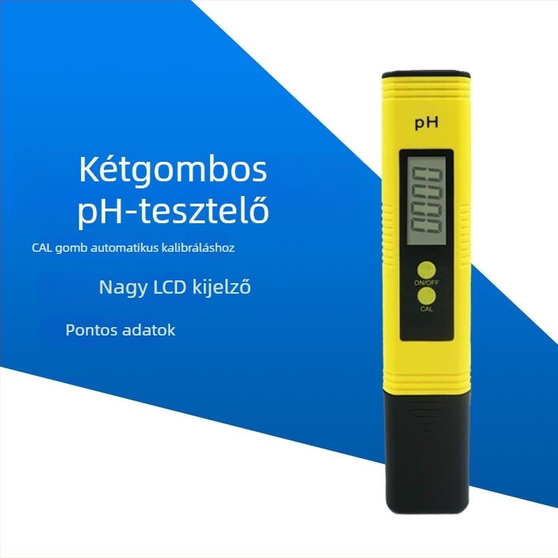 Kézi vízminőség-analizátor - pH és összes keménység mérése, tartomány 0-9999 ppm / 1-14 pH / 0-9999 μS/cm, 3V tápegység, modell RWtds02