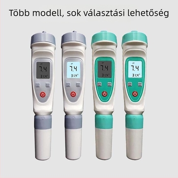 Hordozható pH-mérő vízminőséghez, 0,1–14,0 pH tartomány, 0,1 pH pontosság, 0–50 °C hőmérséklet-kompenzáció; integrált / elválasztott elektróddal.