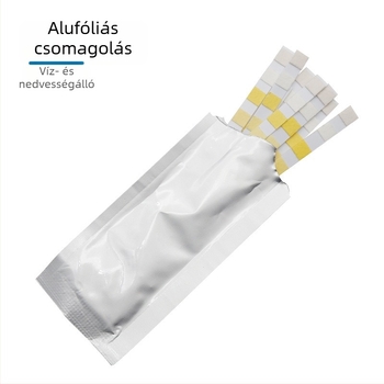 Uszodai tesztcsíkok 6-in-1: maradék klór, pH-érték, alkalinitás, keménység; 50 csík