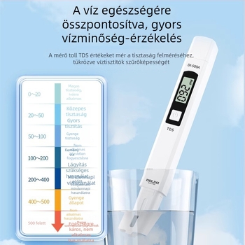 Delixi Electric hordozható TDS vízminőség-tesztelő, modell DECEMDI509A, tartomány 0-5000 ppm