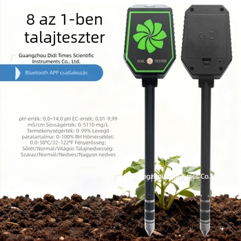 Bluetooth-kapcsolatú nyolc az egyben talajteszter — pH, termékenység, fény, hőmérséklet és nedvesség