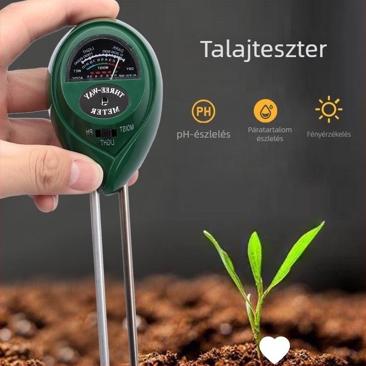 Talaj pH detektor nedvességmérővel és tápanyag-szenzorral — modell Hj00001009
