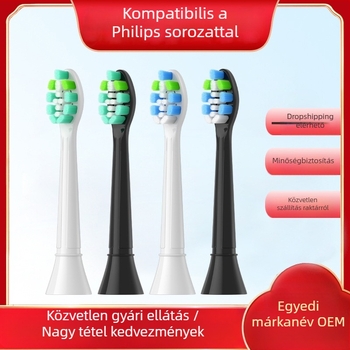 Philips HX3/6/9 elektromos fogkeféhez cserélhető fej – ABS+POM, PH modell, 220V, 1W, vákuumcsomagolás C-606 gyémánt típus