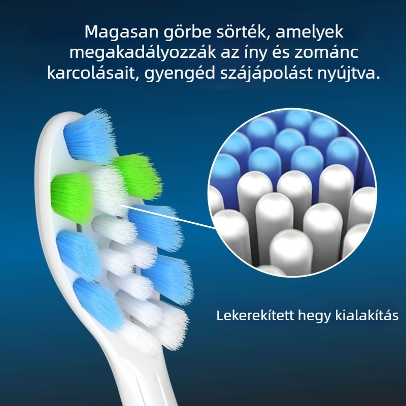 Philips HX3/6/9 elektromos fogkeféhez cserélhető fej – ABS+POM, PH modell, 220V, 1W, vákuumcsomagolás C-606 gyémánt típus