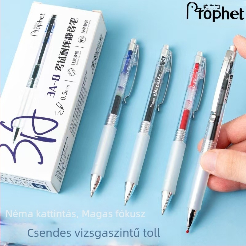 Duck Prophet 3A csendes, ütésálló gél toll szilikon puha markolattal, műanyag test, nem törölhető, hegye más anyagokból