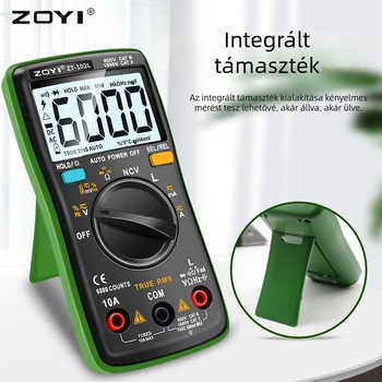 ZT-102L automatikus tartományú induktivitás mérő 60H, magas precizitás, égés elleni védelem, kapacitás és hőmérséklet mérés