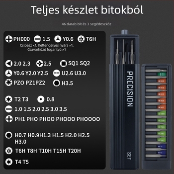 Maibu 49-in-1 precíz csavarhúzó készlet okostelefonokhoz és laptopokhoz – por eltávolítása, szétszerelés és javítás, S2 szerszámacél