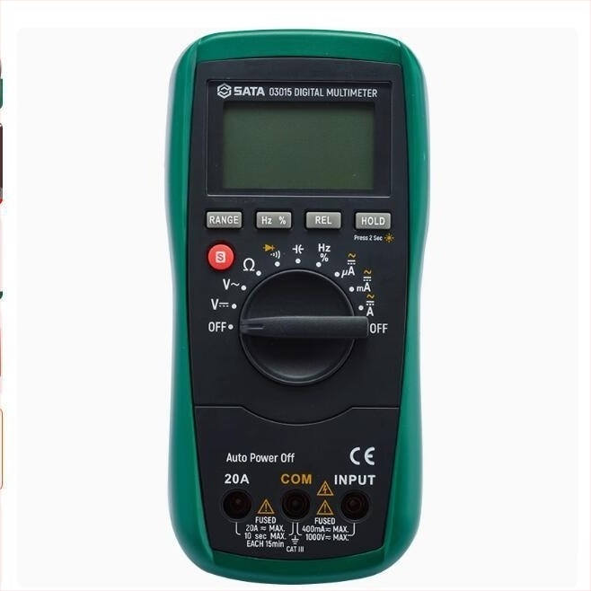 SATA/Shida kézben tartott digitális multiméter kijelzővel és hőmérséklet-méréssel (03015/03005/03007/03017)