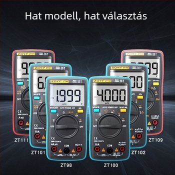 ZOYI Digitális multiméter ZT-102A/ZT-101/ZT-100 égésvédelmi funkcióval villanyszerelőknek és otthoni karbantartáshoz