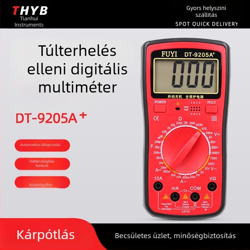 DT9205A+ Magas pontosságú digitális multiméter, hordozható