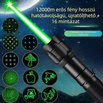 Lézerpointer: hosszú hatótávolságú fénysugár, újratölthető, továbbfejlesztett modell, tisztább sugár