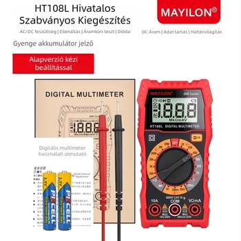 Digitális multiméter MAYILON/Mai Yilong HT108/L - CE, REACH, EN61010-1/-2-030, professzionális használat