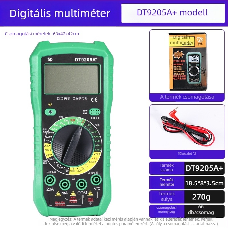 Luwei digitális csipeszes multiméter kijelzővel; kapacitás tartomány 25; biztonsági szint 50