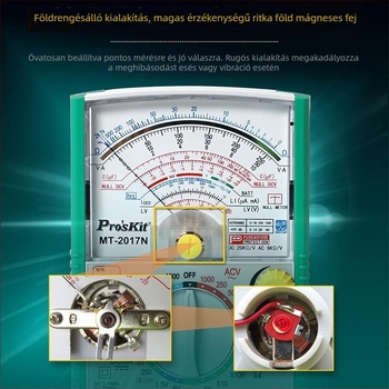 MT-2017 analóg multiméter kapacitás-, ellenállás-, folytonossági mérés hangjelzéssel és árammérés