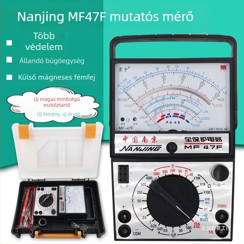 47-es Modell analóg multiméter, pointer-típusú, külső vagy belső mágneses mozgás, MF47F/MF47D