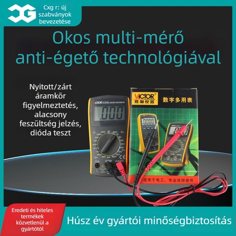 VC830L Mini otthoni digitális multiméter automatikus magas precízióval és digitális kijelzővel — Victorvictory