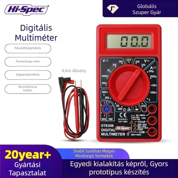 Hipsec Digitális Multiméter - kézi, hordozható, CE tanúsítvánnyal, háztartási, diák és szakemberek számára