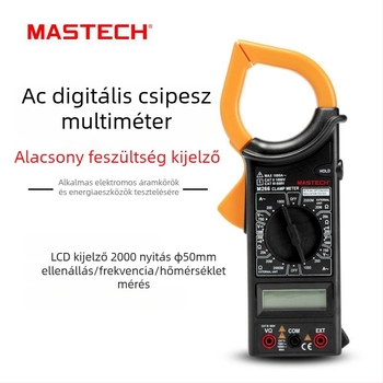 Huayi M266F kiváló pontosságú digitális csipeszes multiméter, AC/DC mérés, dióda teszt, adatok tárolása